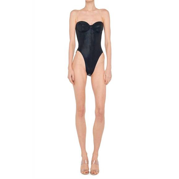 NEW NORMA KAMALI corset mio bodysuit in black - Picture 1 of 3